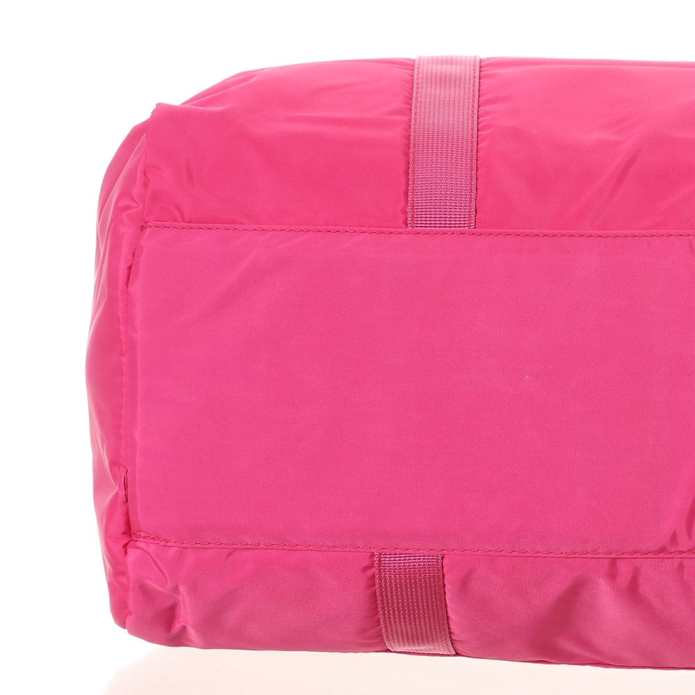 Women's cylindrical bag in waterproof fabric